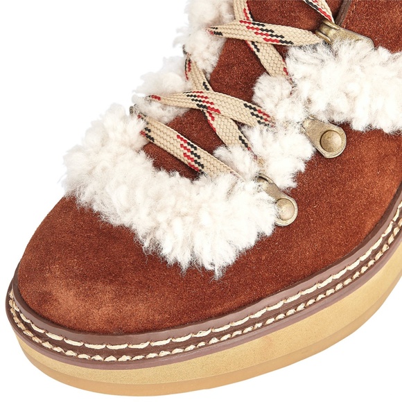 See by Chloé Martinica Shearling Wedge Boot 5.5 - Picture 12 of 15